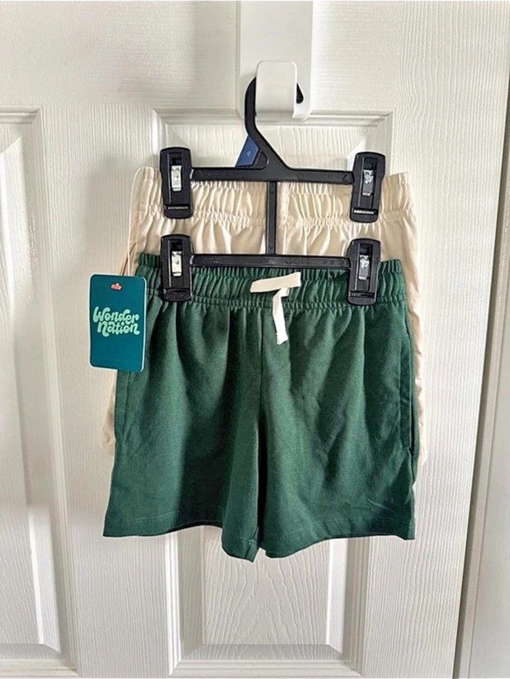 Wonder Nation Two-Pack Shorts NWT in Green & Cream
